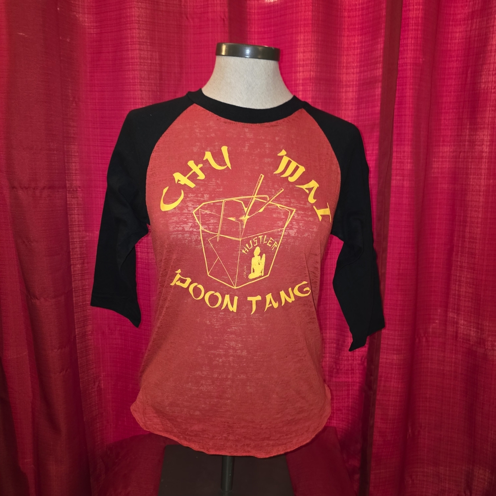 Hustler Hollywood Red Tee with Black Trim